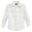 Boy's Casual Western Solid Long Sleeve Shirt with Pearl Snaps