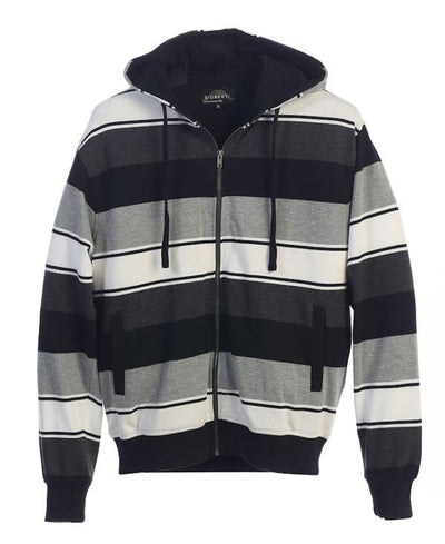 ZH-922 MEN'S FRENCH TERRY FULL ZIP STRIPES