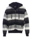 ZH-922 MEN'S FRENCH TERRY FULL ZIP STRIPES