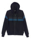ZH-923 Men's Hoodie w/ STRIPES Metal Zipper