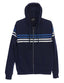 ZH-923 Men's Hoodie w/ STRIPES Metal Zipper
