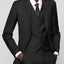 ST-7 Men's Black Notched Lapel Suit Slim Fit (3 PCS)