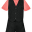 S-8000 BOY'S SHORTS FORMAL STRIPED VEST SET 6M-24M AND 2-7 IN 5 COLORS 9BANANA-FUCSHIA-LILAC-LIME-MELON)