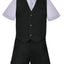 S-8000 BOY'S SHORTS FORMAL STRIPED VEST SET 6M-24M AND 2-7 IN 5 COLORS 9BANANA-FUCSHIA-LILAC-LIME-MELON)