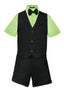 S-8000 BOY'S SHORTS FORMAL STRIPED VEST SET 6M-24M AND 2-7 IN 5 COLORS 9BANANA-FUCSHIA-LILAC-LIME-MELON)
