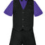 S-8000 BOY'S SHORTS FORMAL STRIPED VEST SET 6M-24M AND 2-7 IN 6 COLORS (GREEN-PURPLE-ROYAL BLUE-TURQ-RED-SKY BLUE)