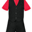S-8000 BOY'S SHORTS FORMAL STRIPED VEST SET 6M-24M AND 2-7 IN 6 COLORS (GREEN-PURPLE-ROYAL BLUE-TURQ-RED-SKY BLUE)