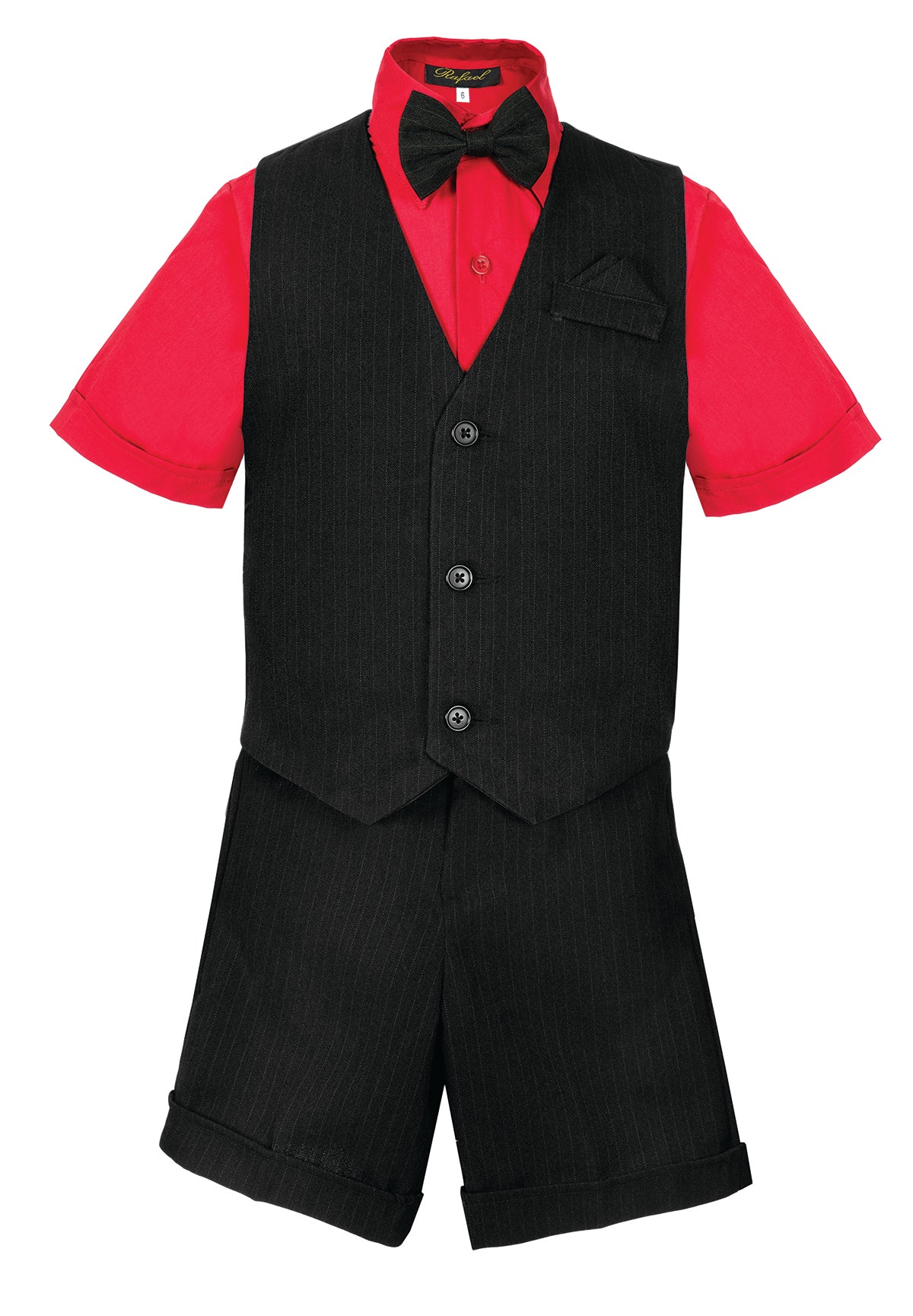 S-8000 BOY'S SHORTS FORMAL STRIPED VEST SET 6M-24M AND 2-7 IN 6 COLORS (GREEN-PURPLE-ROYAL BLUE-TURQ-RED-SKY BLUE)