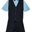 S-8000 BOY'S SHORTS FORMAL STRIPED VEST SET 6M-24M AND 2-7 IN 6 COLORS (GREEN-PURPLE-ROYAL BLUE-TURQ-RED-SKY BLUE)