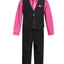 V-1288 Boys formal SOLID vest set with tie (4 pcs) PURPLE-FUCHSIA-LILAC-HAWAIIAN BLUE SIZE S-XL AND 2-20